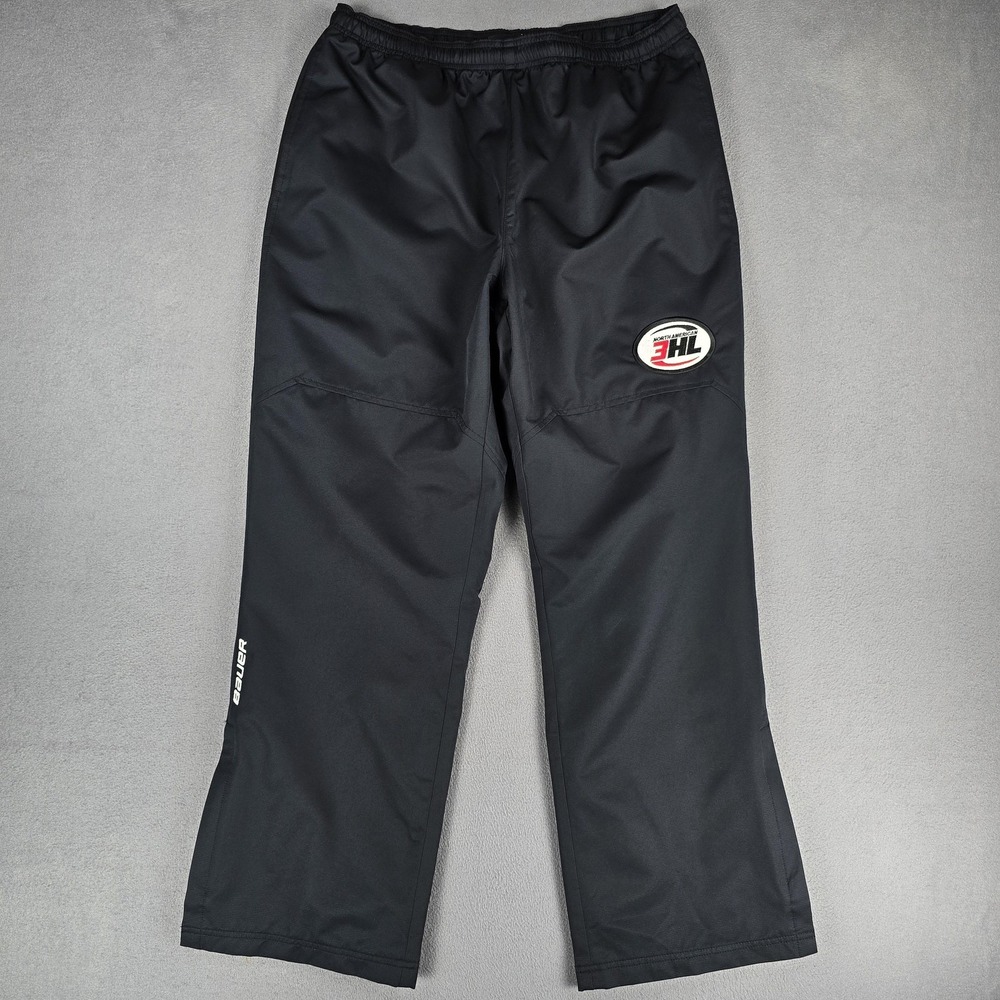 North American 3HL Pants Mens Large Black Hockey Bauer Team Warm Up Track